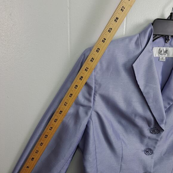 Le Suit Petite Women’s Skirt Suit Set 8P Lavender Blazer & Skirt NWT - Picture 9 of 16